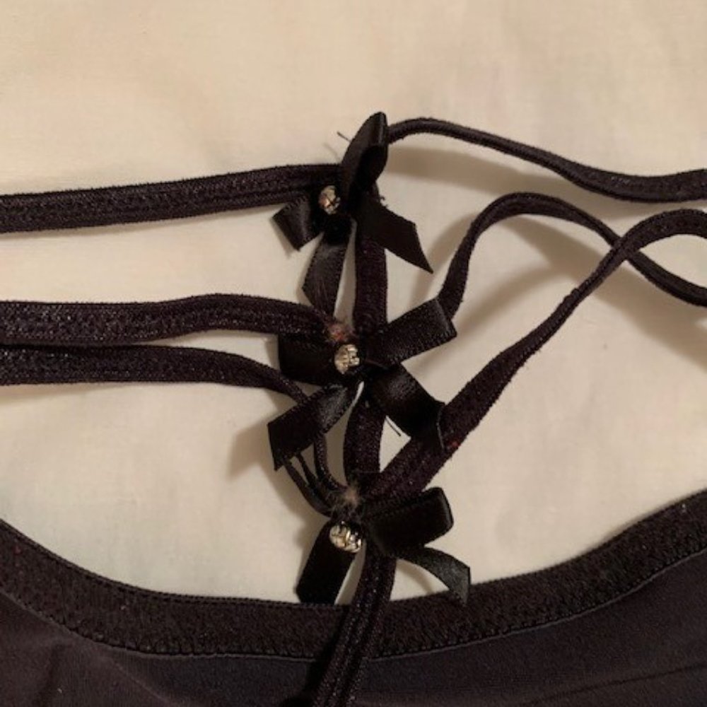 Victoria's Secret Black Satin Thong